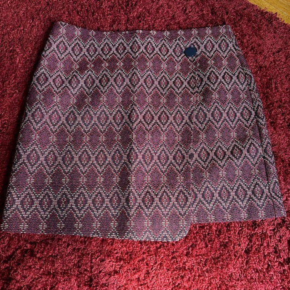 Loft cotton blend lined patterned skirt. - Picture 1 of 2